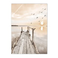 Lake Pier & Birds Canvas Decorative Wall Poster - Item - BYTOODAY