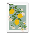 Lemon & Flowers Pattern Natural Art Wall Poster - Item - BYTOODAY