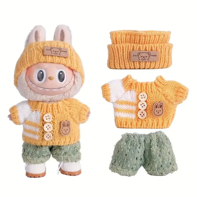 Light Orange Winter Outfit - Labubu Dolls Clothing - Item - BYTOODAY