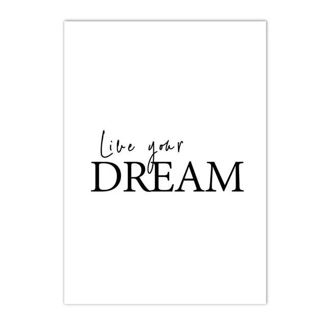 "Live your Dream" Canvas Decor Wall Poster - Item - BYTOODAY