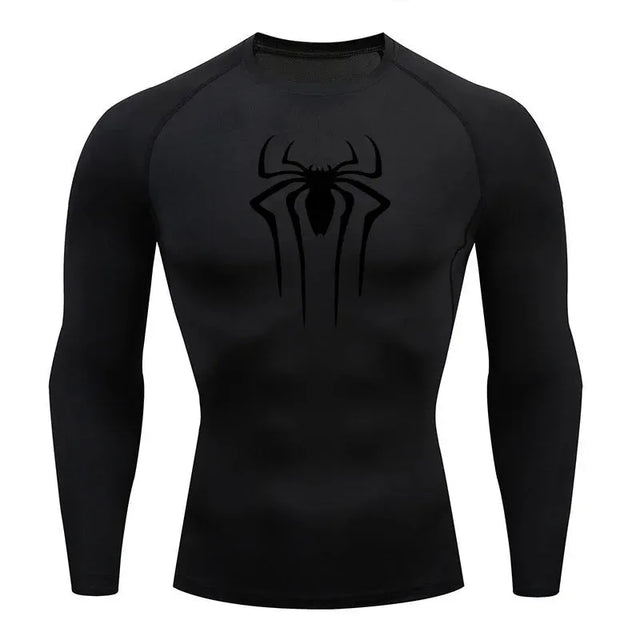Long Sleeve Workout Compression Spider Top - Item - BYTOODAY