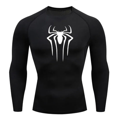 Long Sleeve Workout Compression Spider Top - Item - BYTOODAY