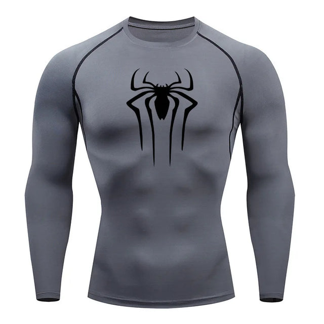 Long Sleeve Workout Compression Spider Top - Item - BYTOODAY