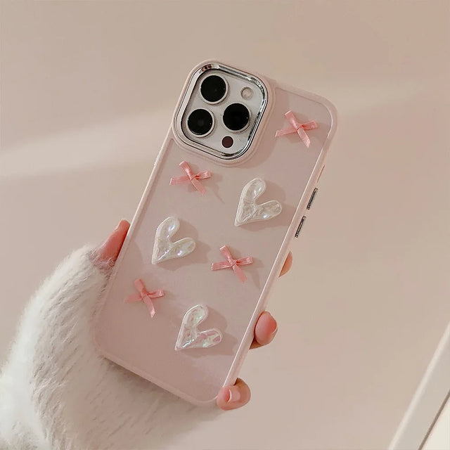 Lovely 3D Hearts Phone Case - Item - BYTOODAY