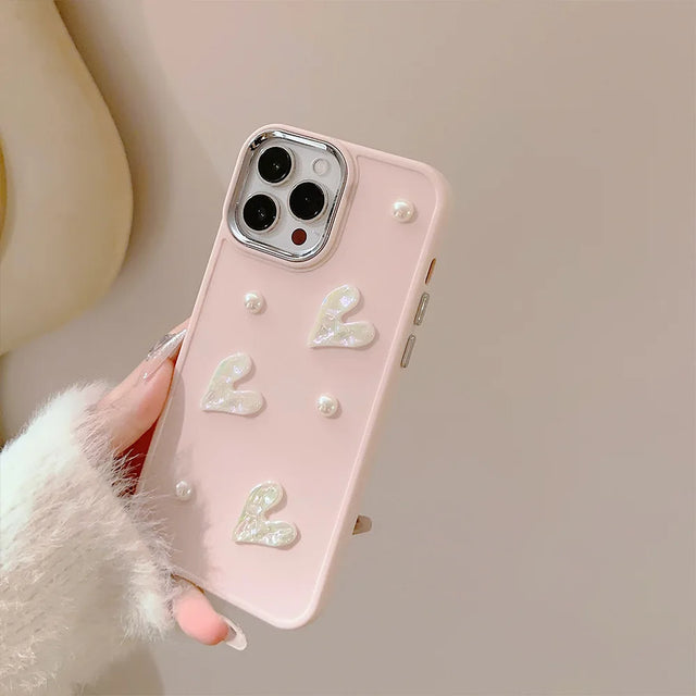 Lovely 3D Hearts Phone Case - Item - BYTOODAY