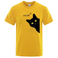 "Meow ? Black Cat" Unisex T-shirt - Item - BYTOODAY