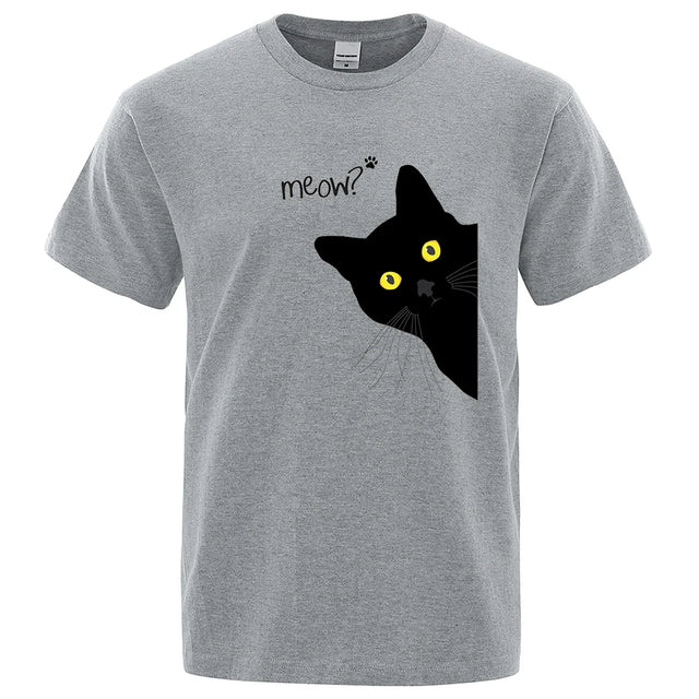 "Meow ? Black Cat" Unisex T-shirt - Item - BYTOODAY