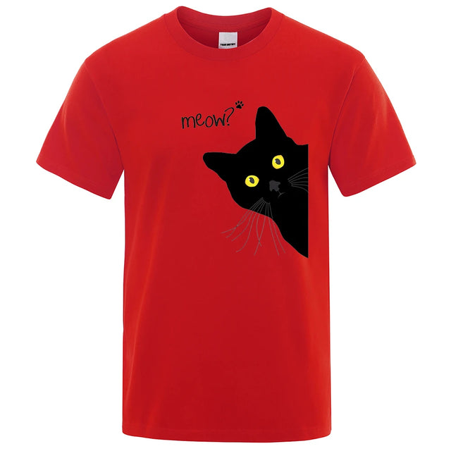 "Meow ? Black Cat" Unisex T-shirt - Item - BYTOODAY