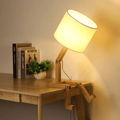 Modern Wooden Decorative Robot Shaped Lamp 110-240V - Item - BYTOODAY