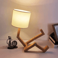 Modern Wooden Decorative Robot Shaped Lamp 110-240V - Item - BYTOODAY