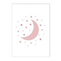 Moon & Stars Pattern Cute Pink Wall Decor - Item - BYTOODAY