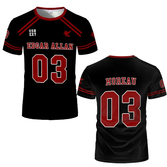 Moreau Custom Jersey Edgar Allan Ravens The Foxhole Court - Item - BYTOODAY