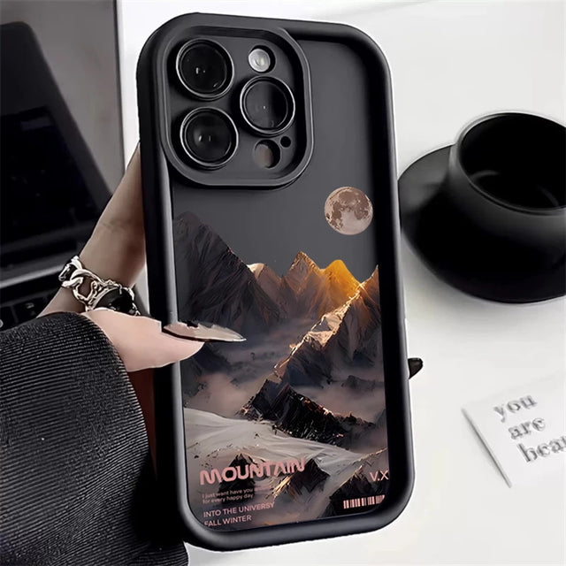 Mountains Under the Moon Protective Phone Case - Item - BYTOODAY