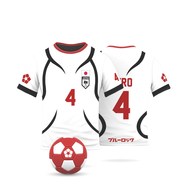 Nero Cosplay Anime Blue Lock U20 Japan Team White Jersey - Item - BYTOODAY