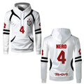 Nero's Custom Blue Lock U20 Japan Team White Hoodie - BYTOODAY