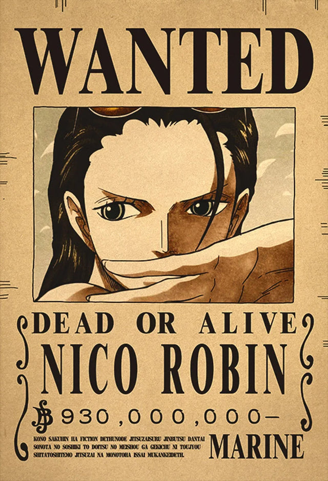 Nico Robin One Piece WANTED Custom Wall Poster - Item - BYTOODAY