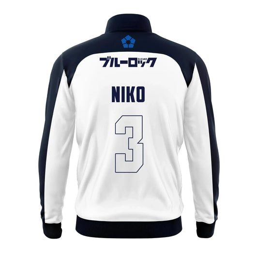 Niko Customized Jacket Blue Lock Team White - BYTOODAY