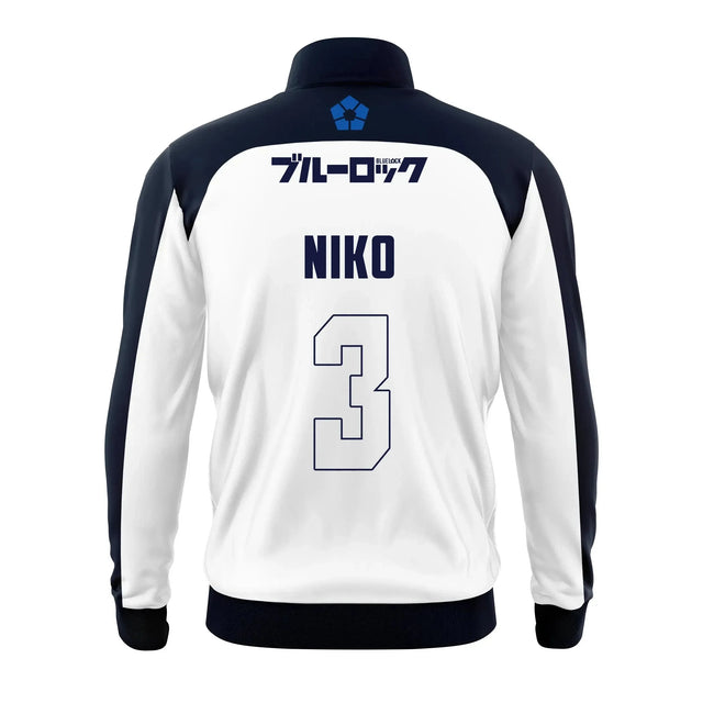 Niko Customized Jacket Blue Lock Team White - BYTOODAY