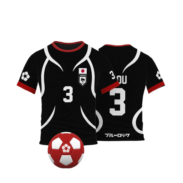 Niou's Black Jersey Cosplay Anime Blue Lock U20 Japan Team - BYTOODAY