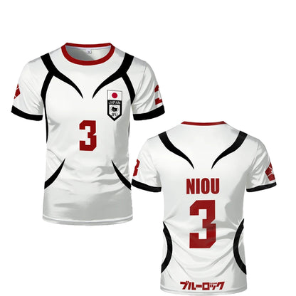 Niou's White Jersey Cosplay Anime Blue Lock U20 Japan Team - BYTOODAY