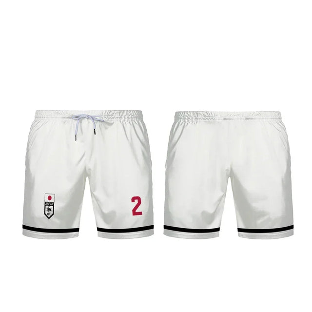 Oliver's White Custom Shorts Blue Lock U20 Japan Team - BYTOODAY