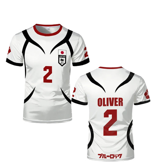 Oliver's White Jersey Cosplay Anime Blue Lock U20 Japan Team - BYTOODAY