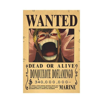 One Piece WANTED Bounty Custom Wall Poster - Item - BYTOODAY