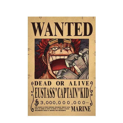 One Piece WANTED Bounty Custom Wall Poster - Item - BYTOODAY
