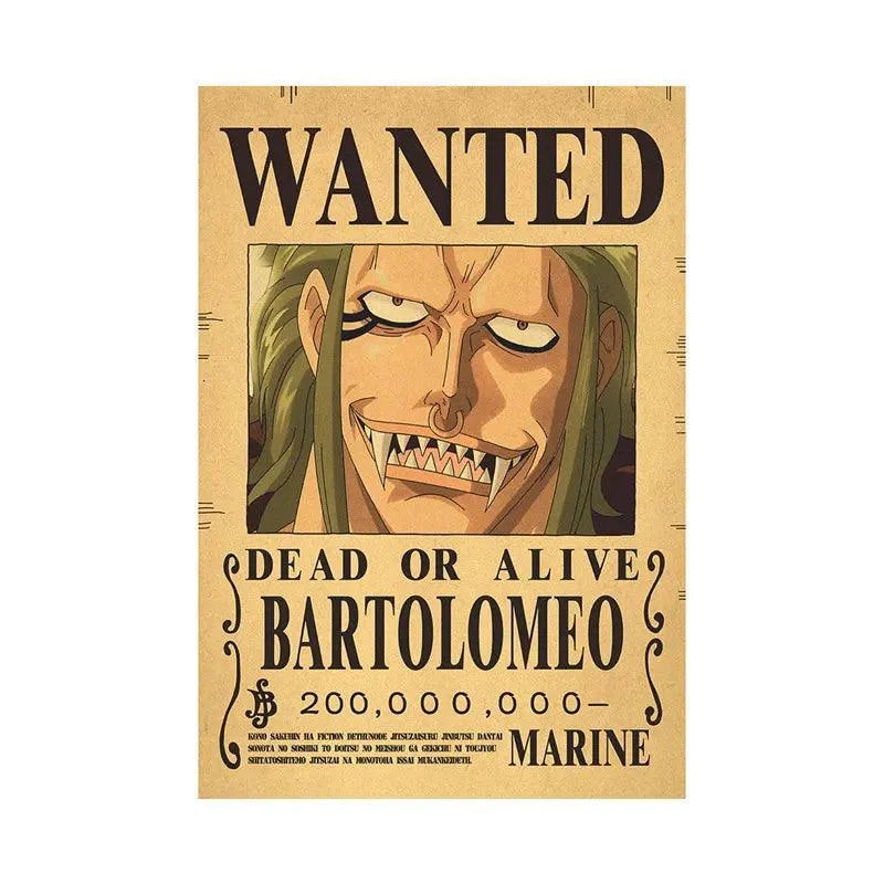 One Piece WANTED Bounty Custom Wall Poster - Item - BYTOODAY