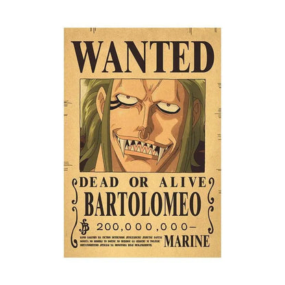 One Piece WANTED Bounty Custom Wall Poster - Item - BYTOODAY