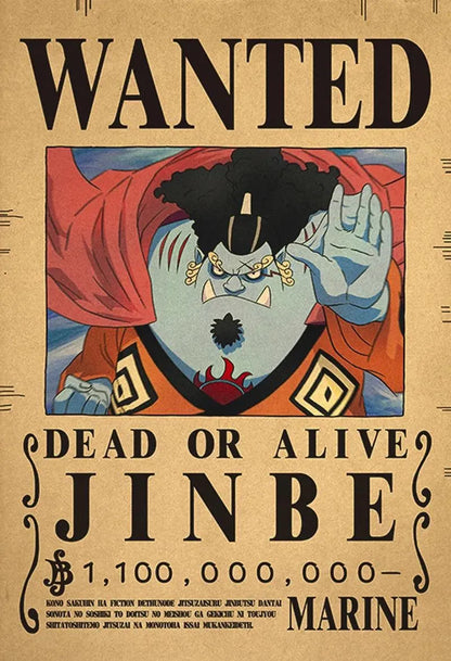 One Piece WANTED Bounty Custom Wall Poster - Item - BYTOODAY