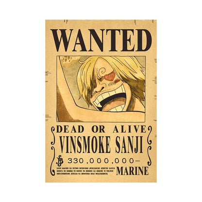 One Piece WANTED Bounty Custom Wall Poster - Item - BYTOODAY
