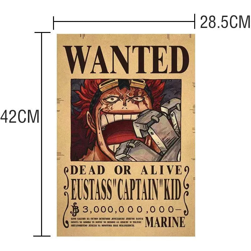 One Piece WANTED Bounty Custom Wall Poster - Item - BYTOODAY
