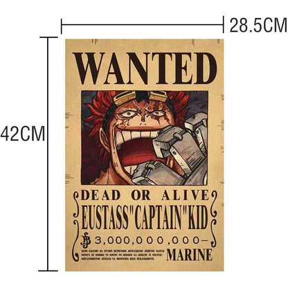 One Piece WANTED Bounty Custom Wall Poster - Item - BYTOODAY