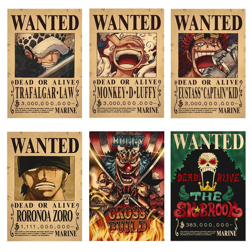 One Piece WANTED Bounty Custom Wall Poster - Item - BYTOODAY
