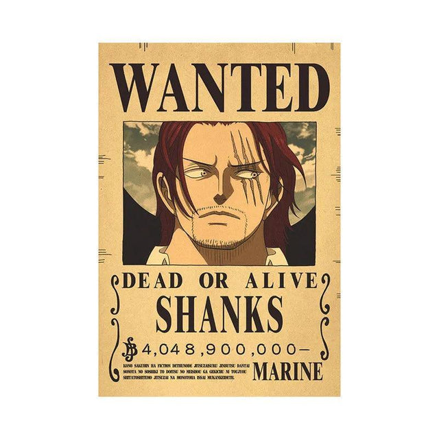 One Piece WANTED Bounty Custom Wall Poster - Item - BYTOODAY