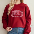 Oversized Unisex Sweatshirt Jesus Pattern - Item - BYTOODAY