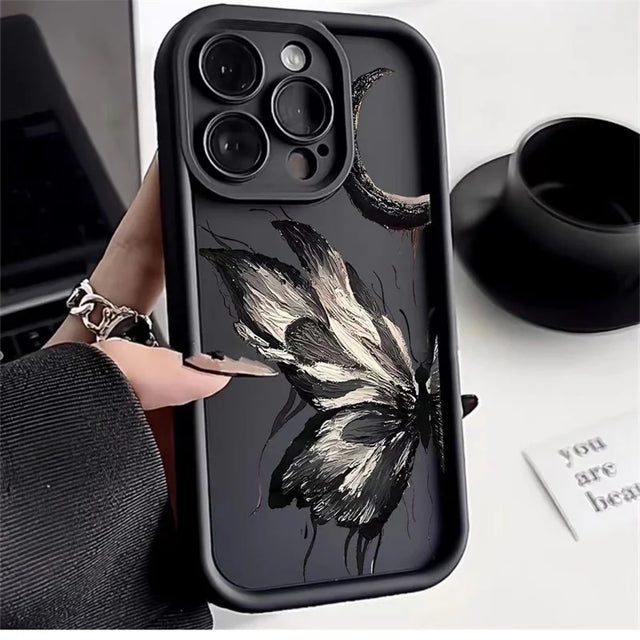 Painted Butterfly Pattern Phone Protective Case - Item - BYTOODAY