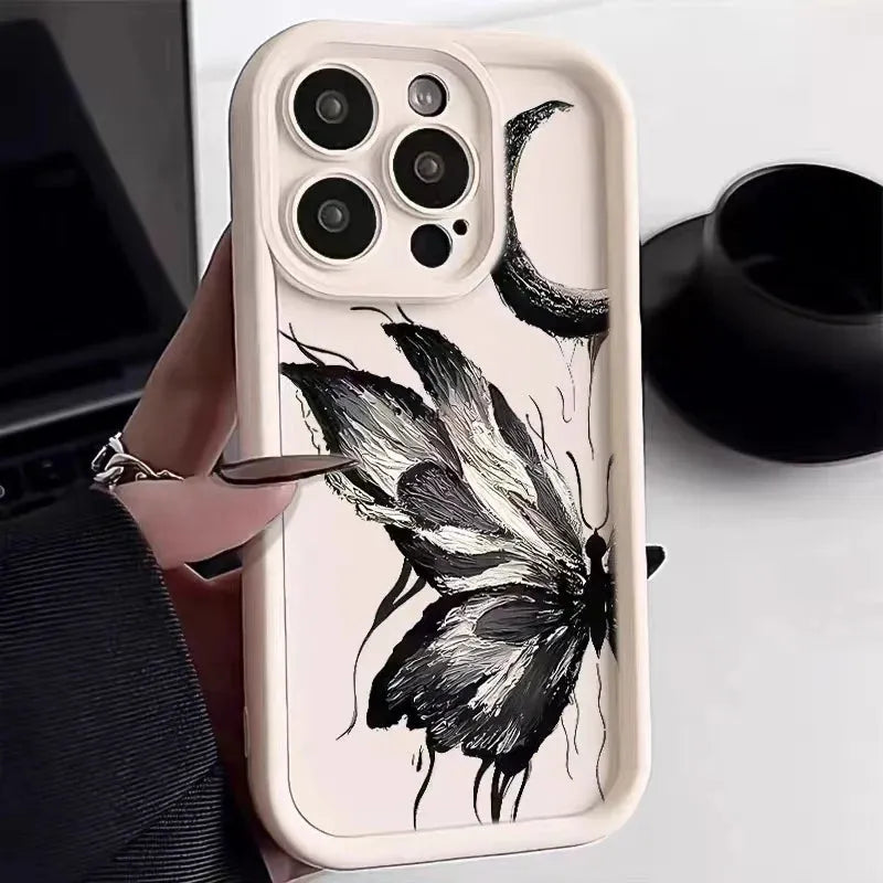 Painted Butterfly Pattern Phone Protective Case - Item - BYTOODAY
