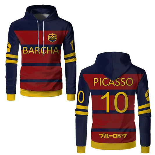 Picasso's Custom Blue Lock FC Barcha Hoodie - BYTOODAY