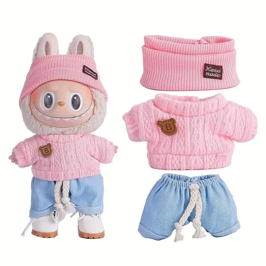 Pink Winter Outfit - Labubu Dolls Clothing - Item - BYTOODAY