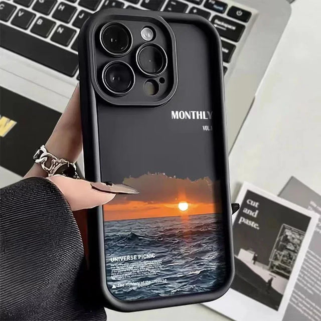 Pretty Phone Case Patterned Ocean Under Sunset - Item - BYTOODAY