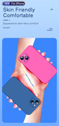 Protective Single-Color Silicone iPhone Case (14-15) - Item - BYTOODAY