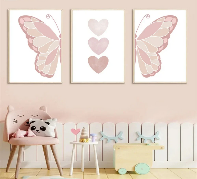 Purple Heart Trio Cute Wall Decor - Item - BYTOODAY