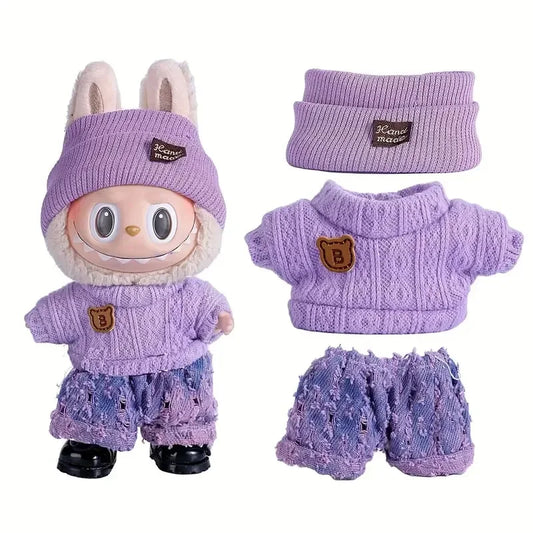 Purple Winter Outfit - Labubu Dolls Clothing - Item - BYTOODAY