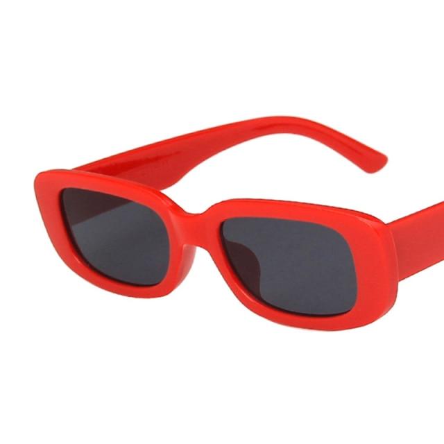 Red Rectangular Vintage Sunglasses - Item - BYTOODAY