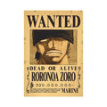 Roronoa Zoro One Piece WANTED Custom Wall Poster - Item - BYTOODAY