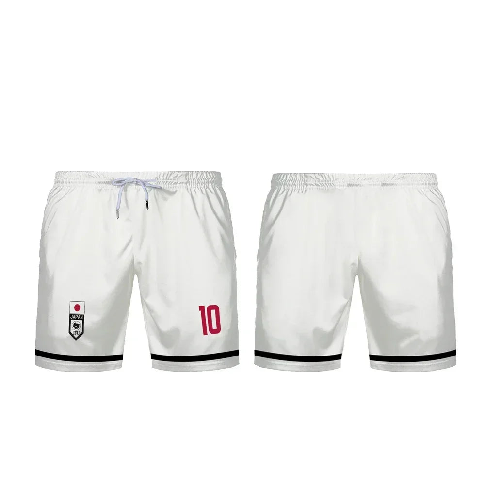 Sae's White Custom Shorts Blue Lock U20 Japan Team - BYTOODAY