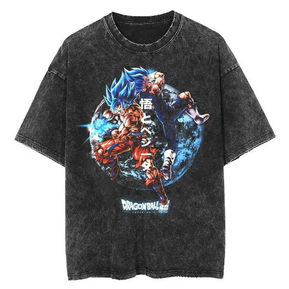 Saiyan Blue Duo Custom Black T-shirt - Item - BYTOODAY