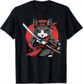 Samurai & Shinobi Cat Pattern Streetwear T-shirt - Item - BYTOODAY